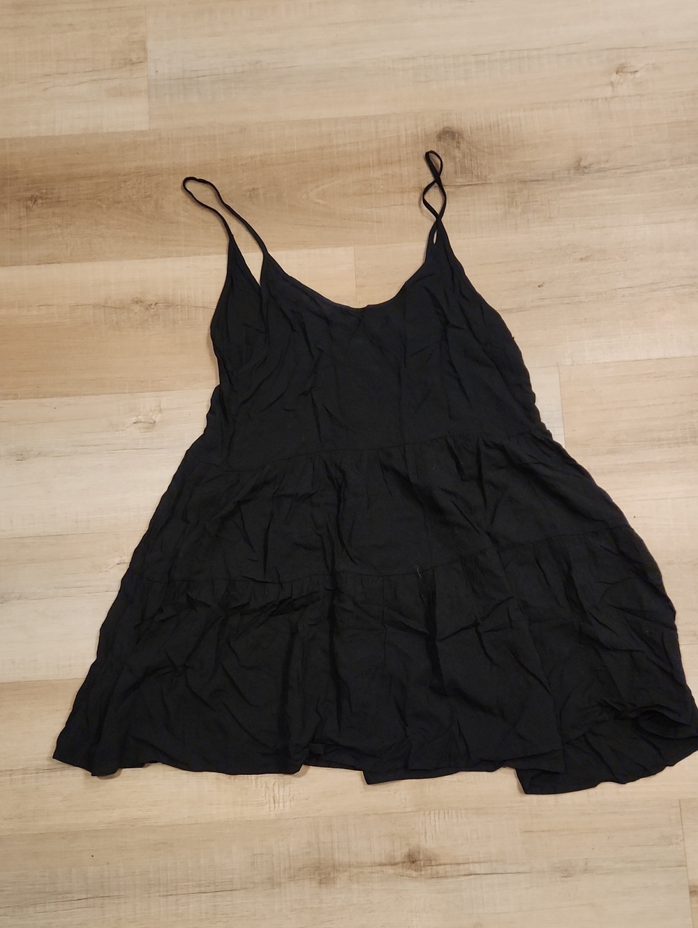 Maronie Simple Black Top/Dress with Clean Neckline